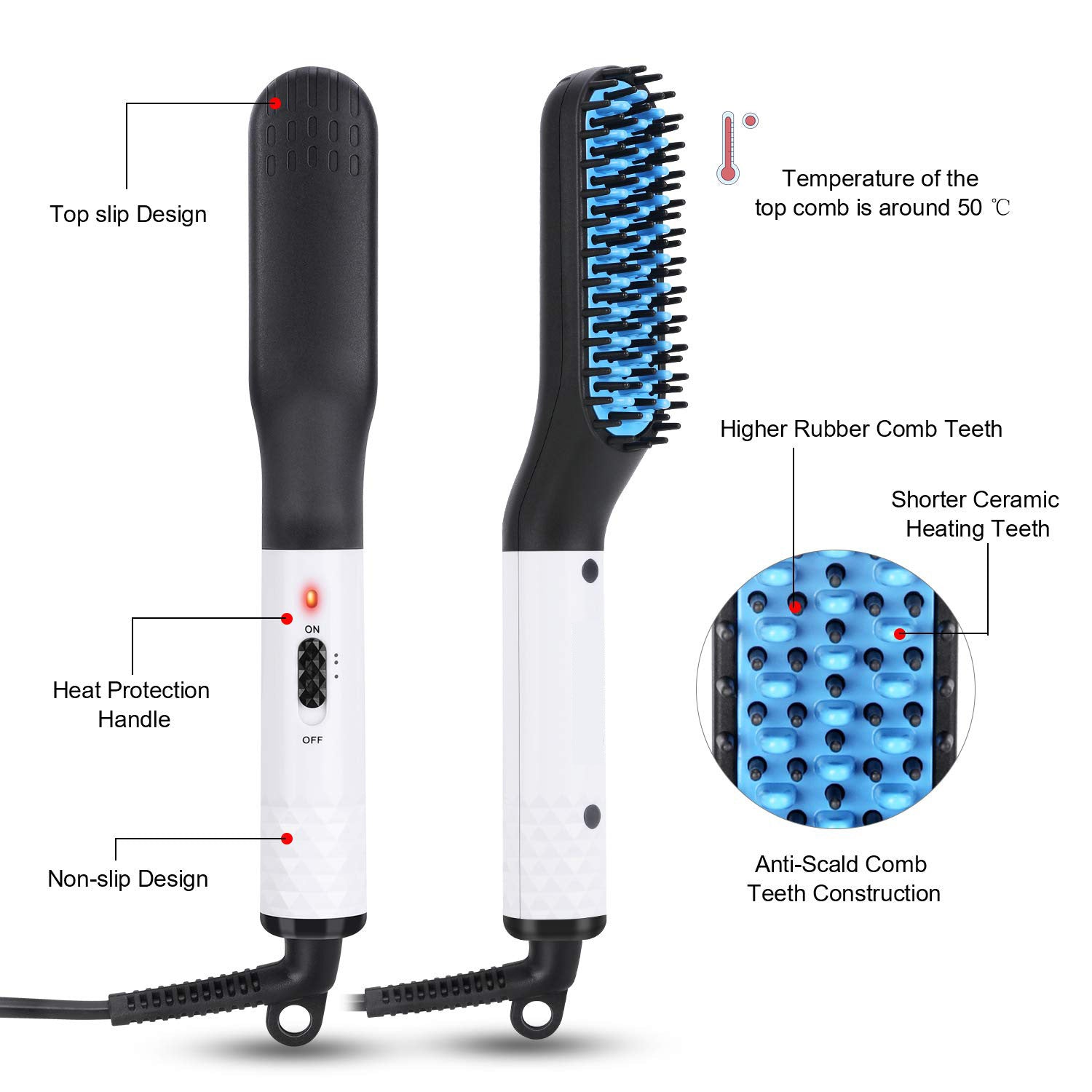 Multifunctional Hair Straightener Hair Comb Brush Men Beard Straightener Straightening Multifunctional Hair Straightener Hair Comb Brush Men Beard Straightener Straightening